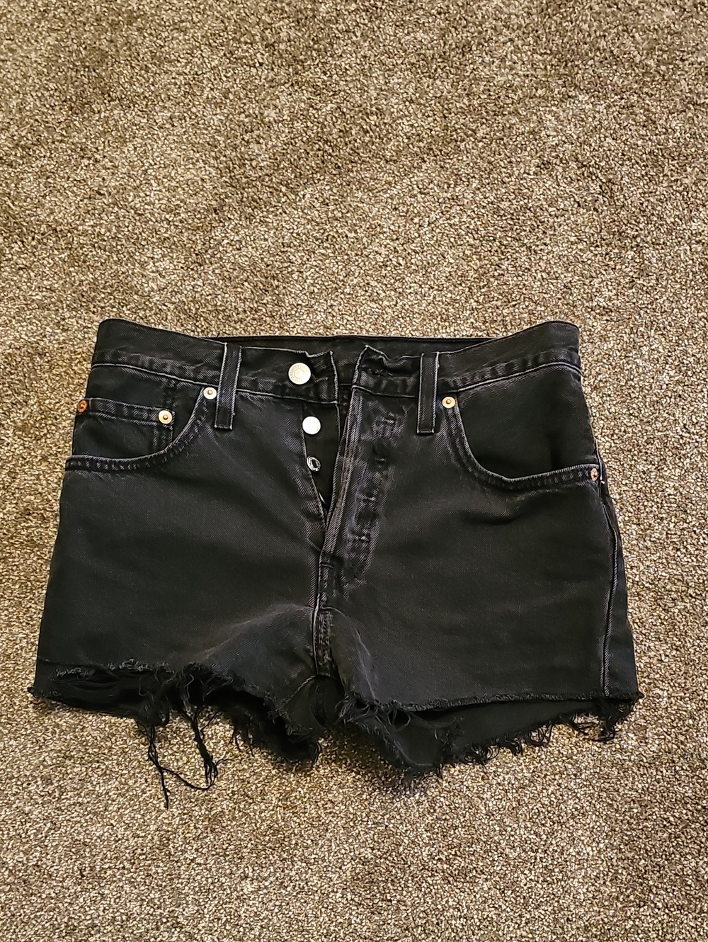 Levi's 501 Black Jean Shorts